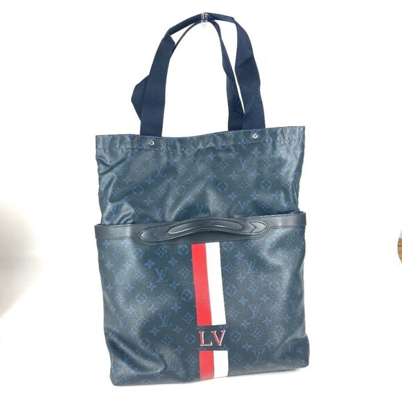LOUIS VUITTON M41701 Monogram cobalt Ultra light Tote Bag 2WAY Hand Bag Navy - Picture 2 of 14